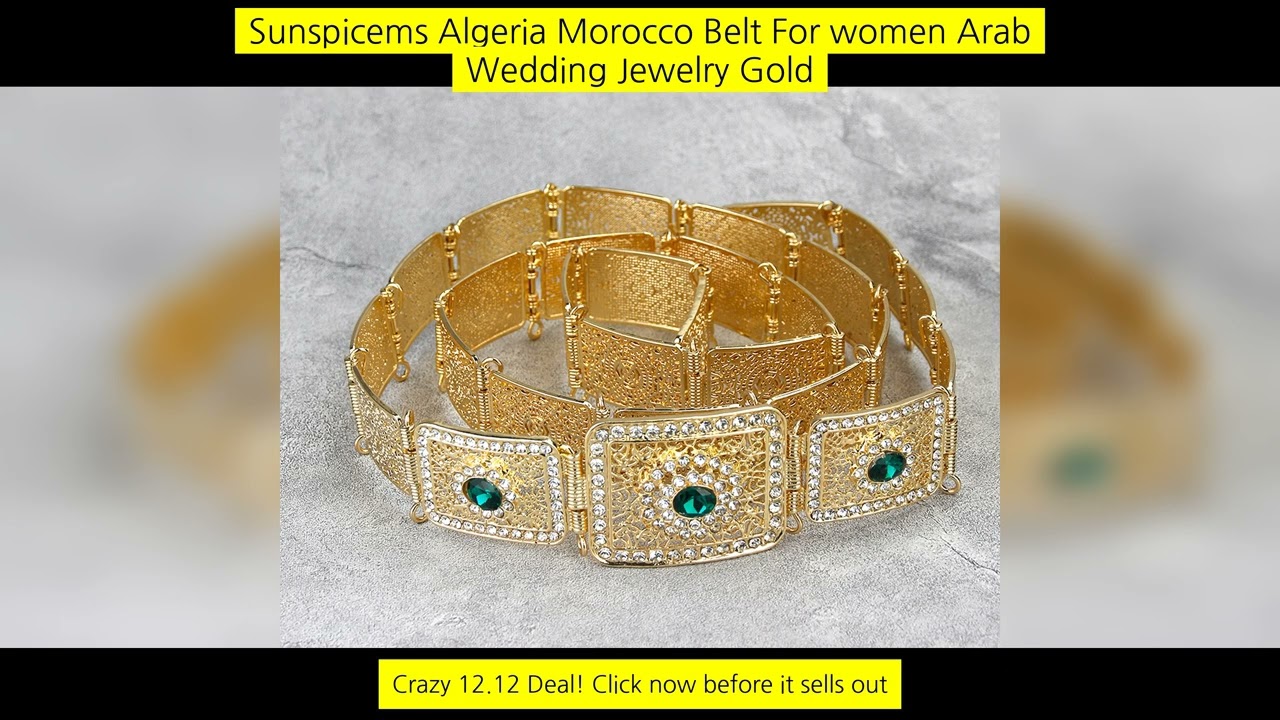 Sunspicems Algeria Morocco Belt For Women Arab Wedding Jewelry Gold Silver