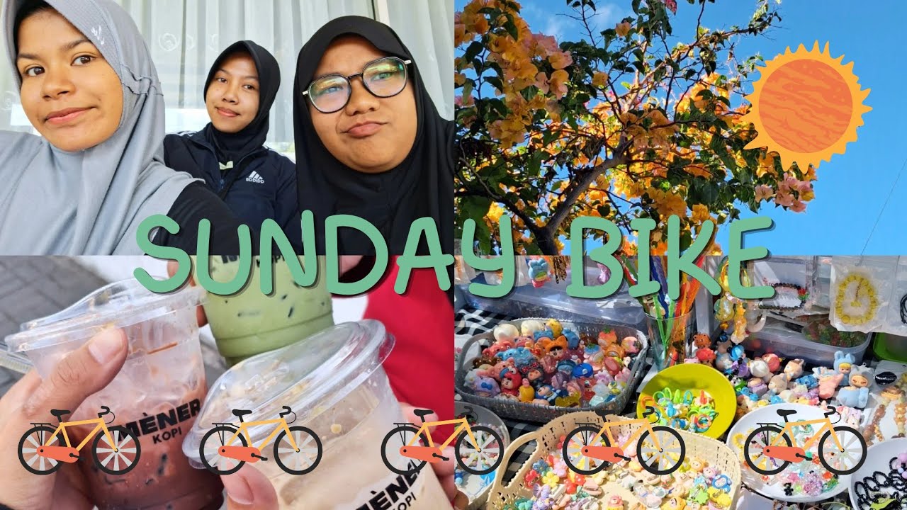 SUNDAY BIKE ꩜ ᯅ ꩜ | friend, mam, sunday, bicycle, fun | asik asik sepeda keliling kota with ma pren