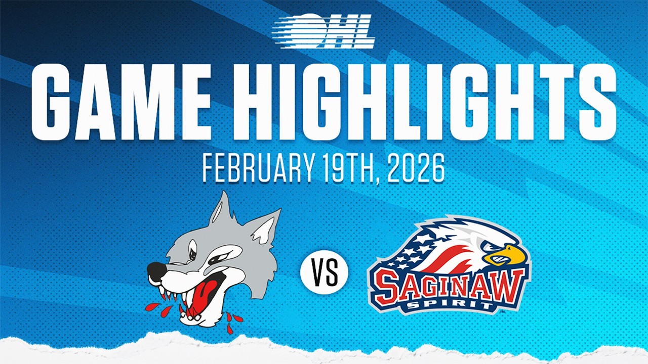 OHL Highlights: Sudbury Wolves @ Saginaw Spirit Feb. 19, 2026