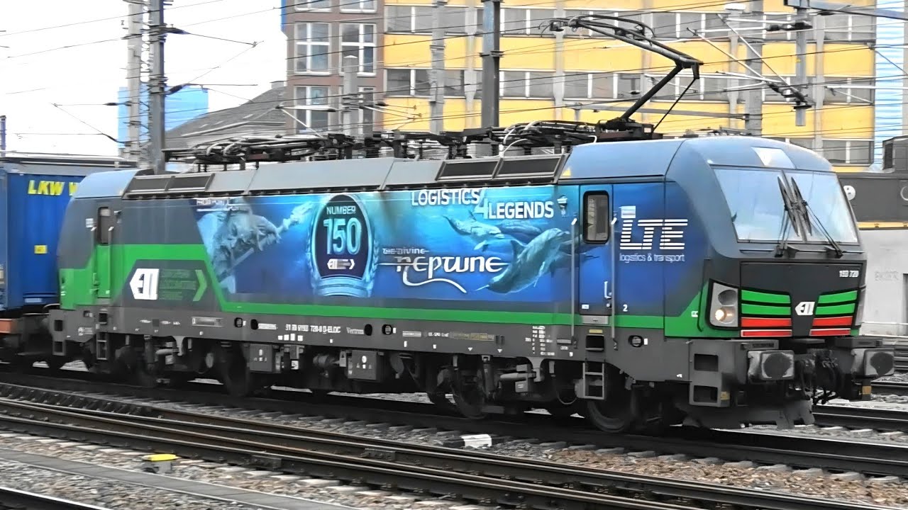 Linz Hbf: Güterzüge ohne Ende: WLC, LTE mit Neptun, 1144 Doppeltraktion, HELROM & mehr