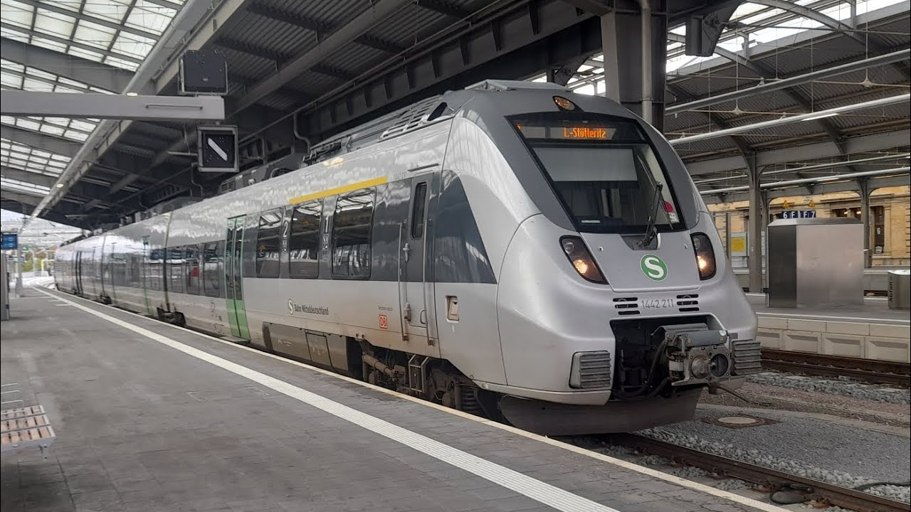 Mitfahrt in der S3 von Leipzig Stötteritz bis Halle (Saale) Hbf in der BR 1442 211