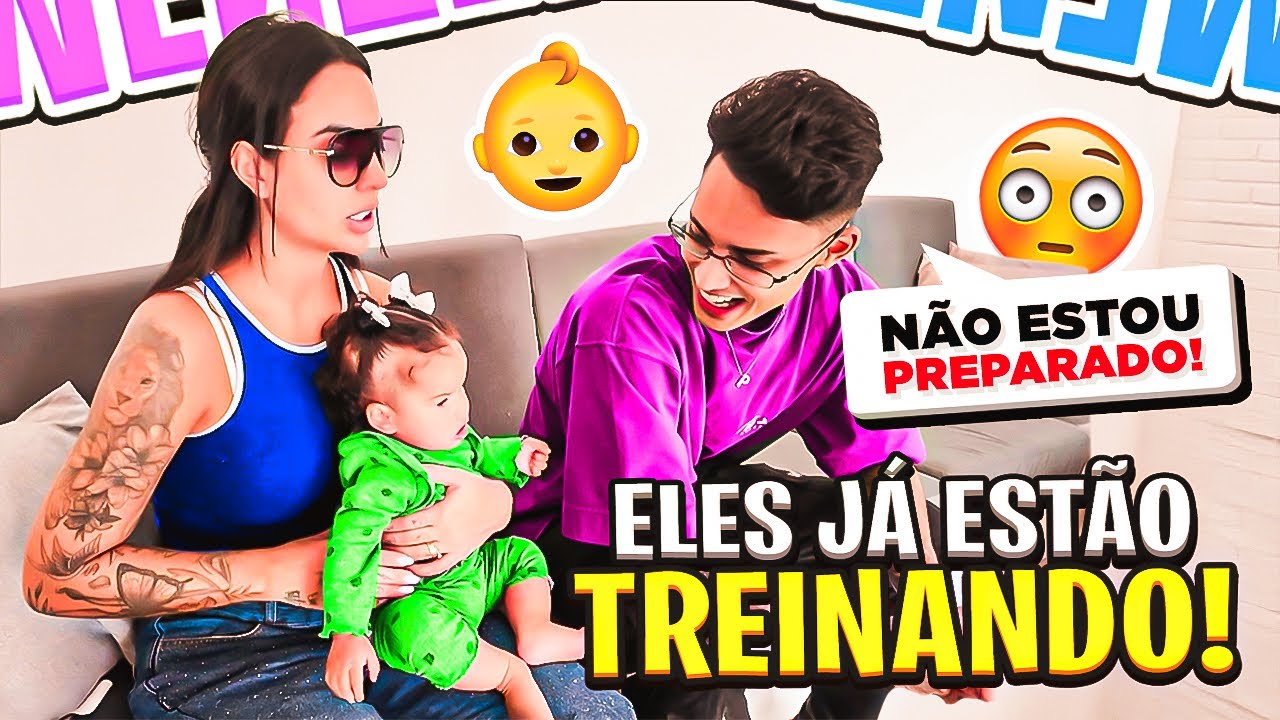 PAMELLA E ISHOW J&Aacute; EST&Atilde;O TREINANDO PRA SER PAPAIS&hellip; 👶🏻
