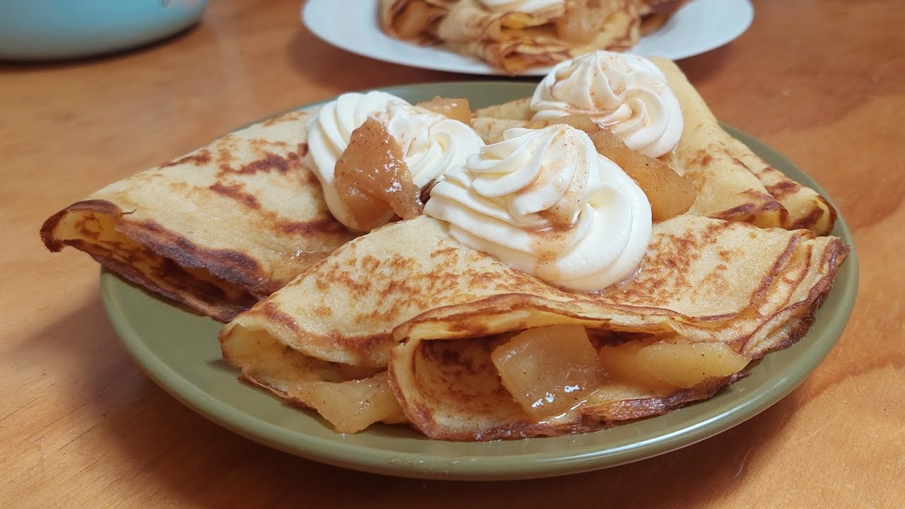 Crepas de manzana y canela! Muy fácil y espectacular ♡