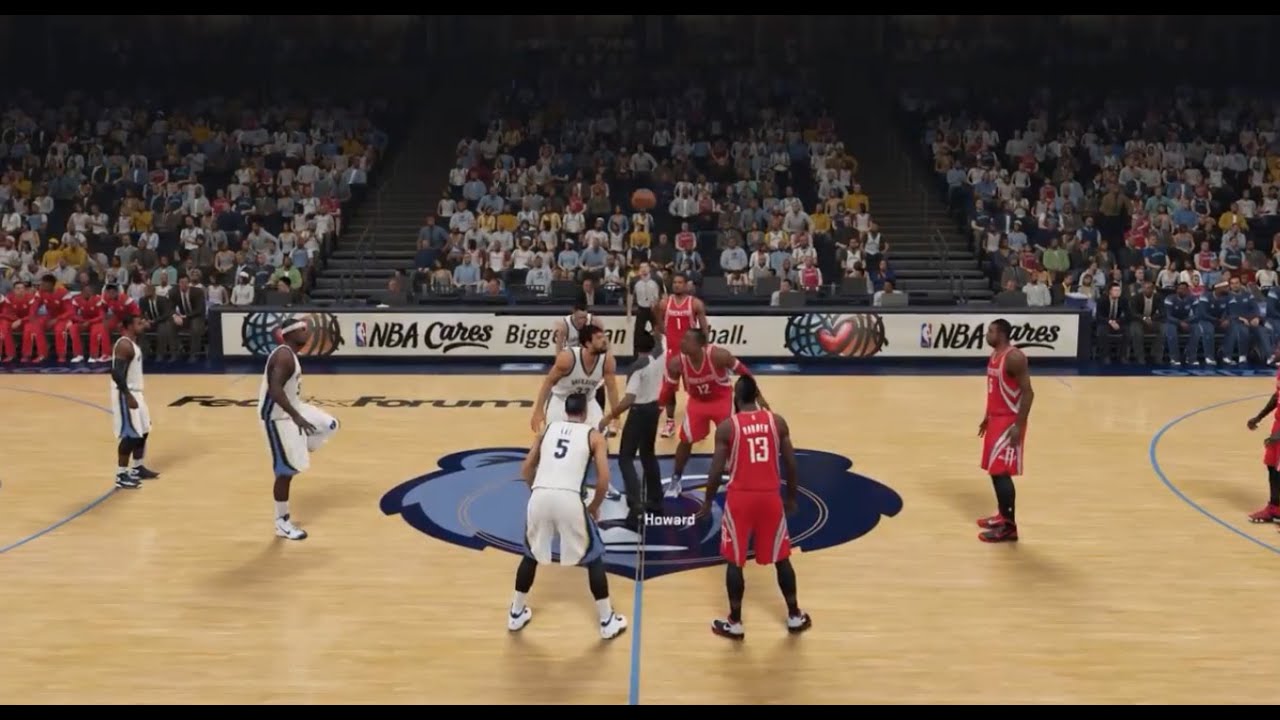 Геймплей NBA 2K15 HD: «Рокетс» против «Гриззлис»