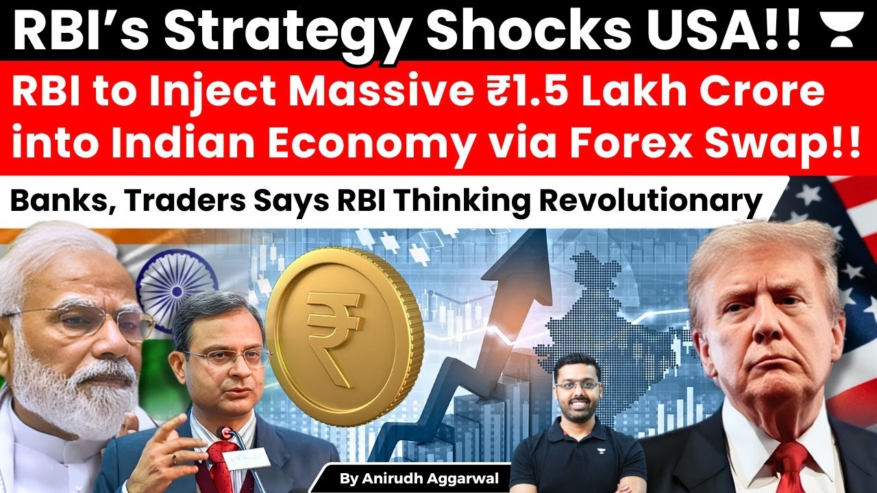 RBI’s Strategy Shocks USA! RBI to Inject ₹1.5 Lakh Crores into Indian Economy via Forex Swap & OMO