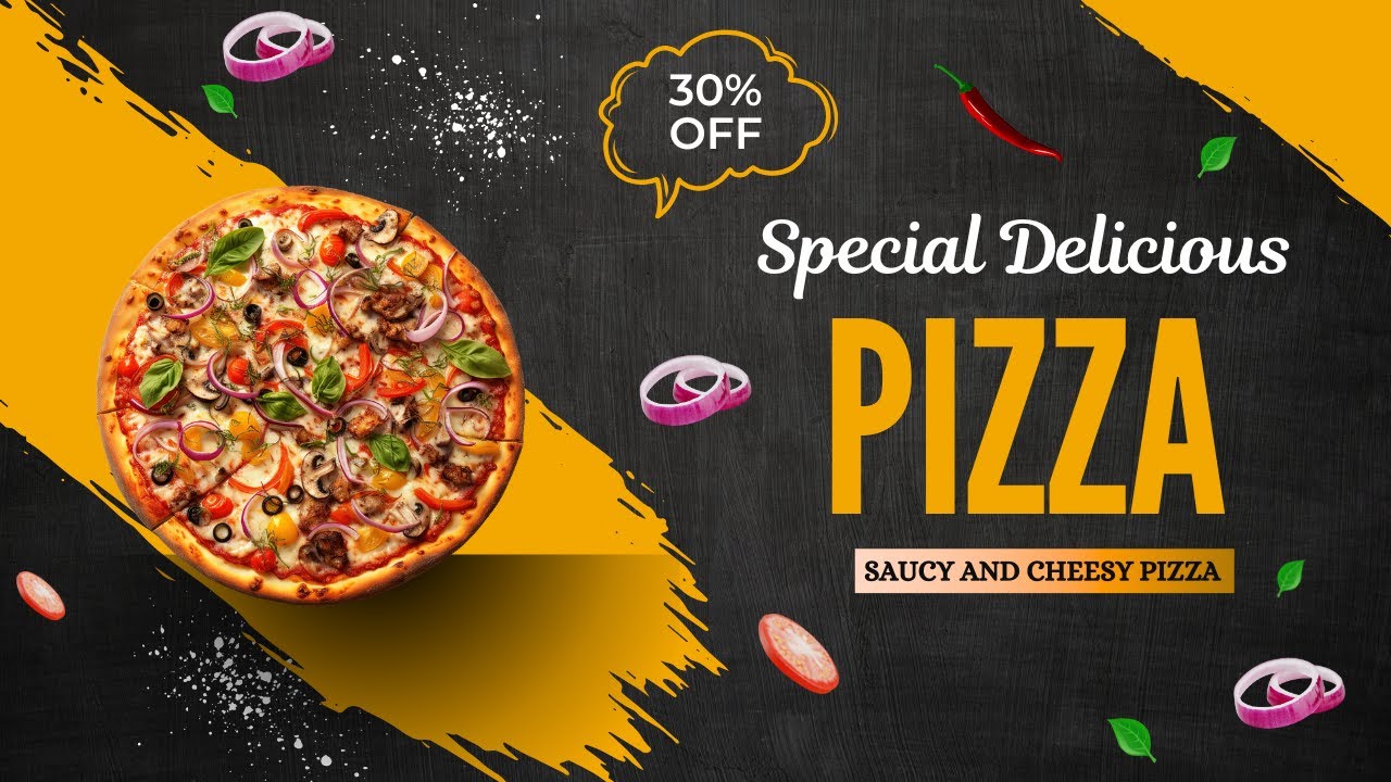 Amazing Pizza Animation Design Tutorial | Canva Creative Motion Post