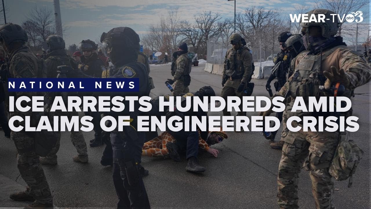 ICE arrests hundreds amid claims of engineered immigration crisis