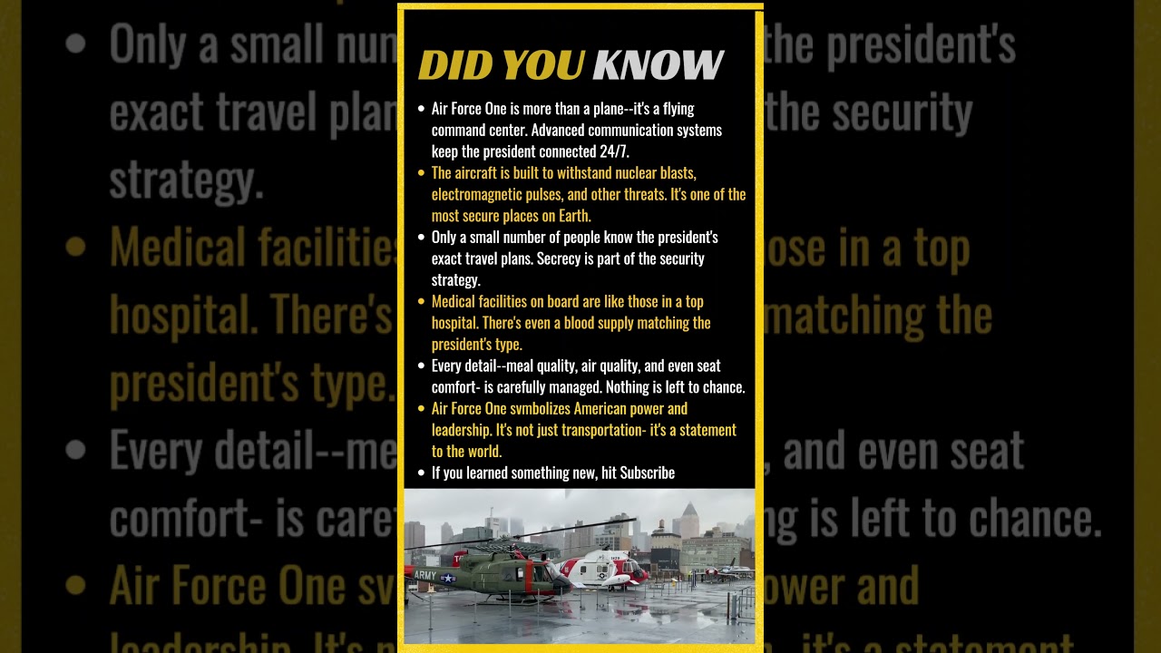 Air Force One Secrets They Don&rsquo;t Tell You | Part 2 ✈️🇺🇸 | #Amazing Facts #USPresident #AircraftFacts