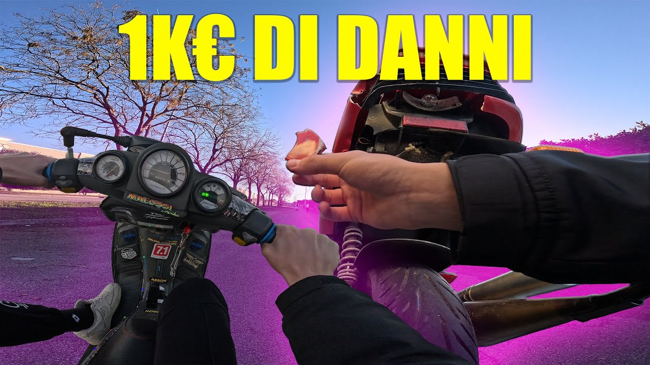 IL MIO AMICO CADE IN MOTO || 1K DANNI !! PHANTOMF12 CRASH // crash moto 