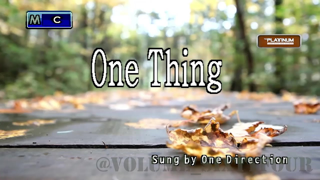 One Direction - One Thing (Karaoke/Lyrics/Instrumental)