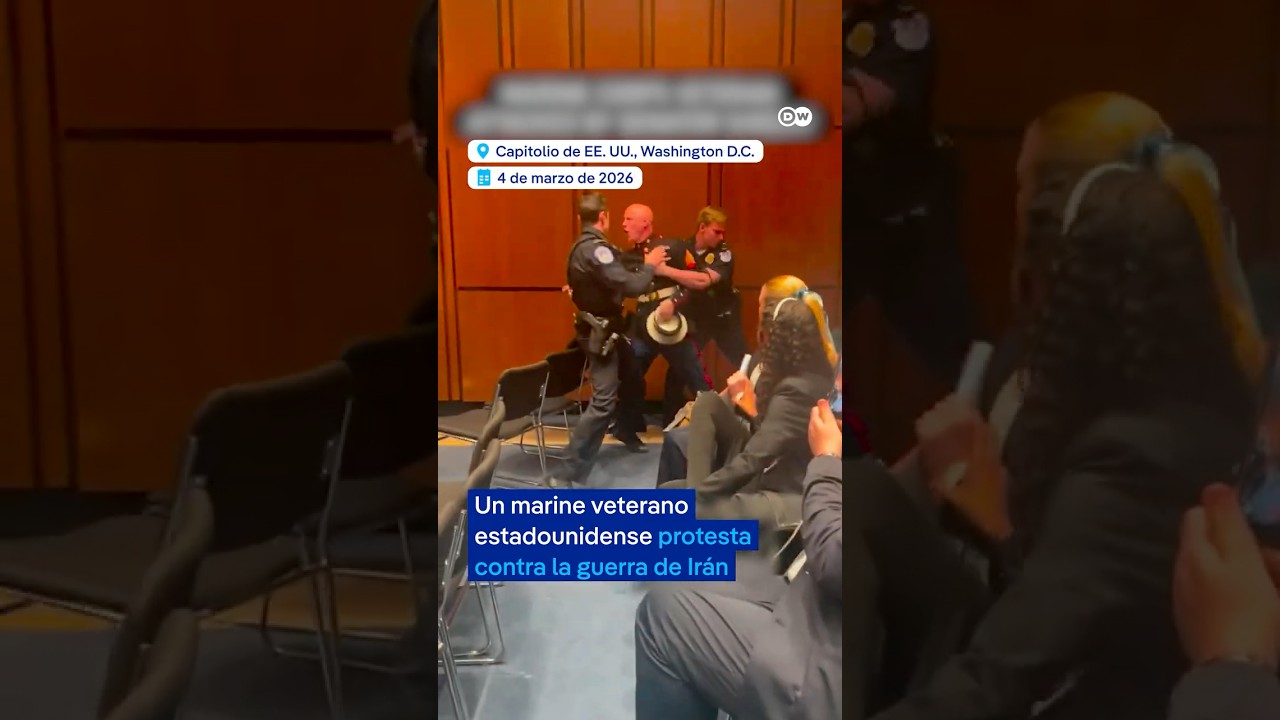 Veterano denuncia que le rompieron el brazo tras protestar contra la guerra de Ir&aacute;n en el Capitolio