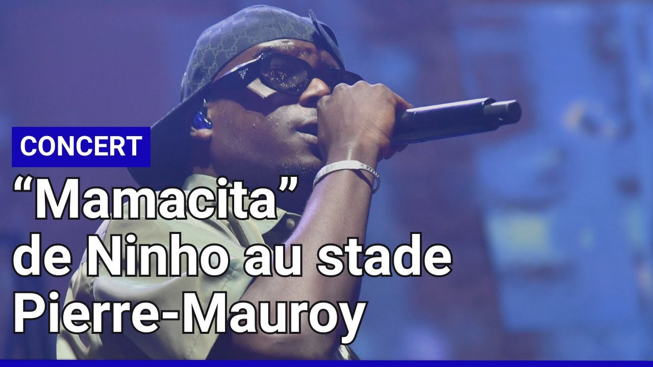Ninho avec Mamacita en concert au stade Pierre-Mauroy à Lille