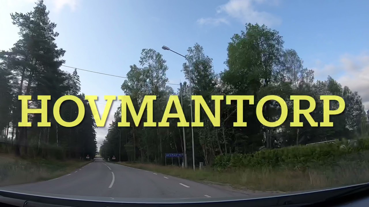 Hovmantorp, Sweden. Dashcam driving.