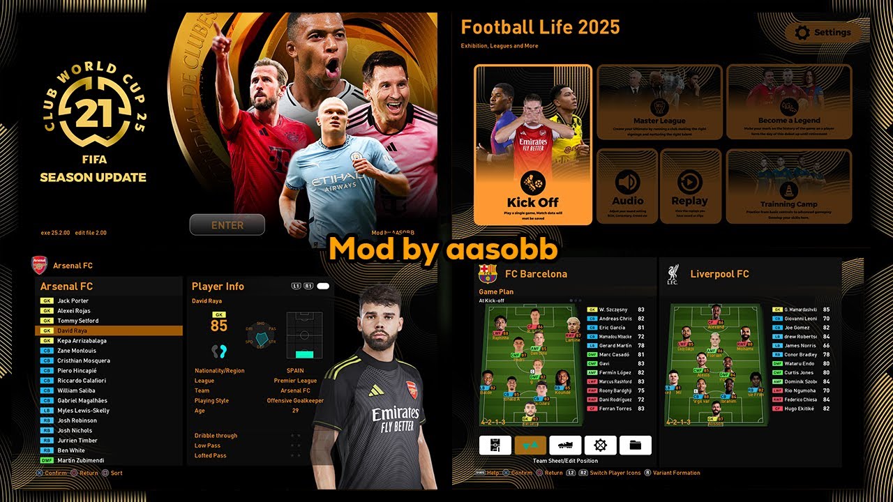 Update !!! Grapich Menu FL25 PES 2021 II FCWC 2025 II ALL PATCH