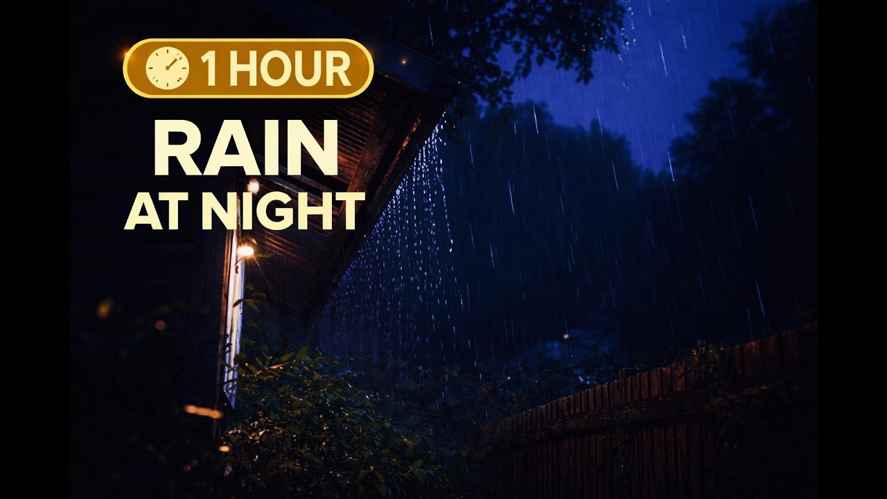 1 Hours ASMR rain sounds • night rain ambience • deep sleep rain for relaxation