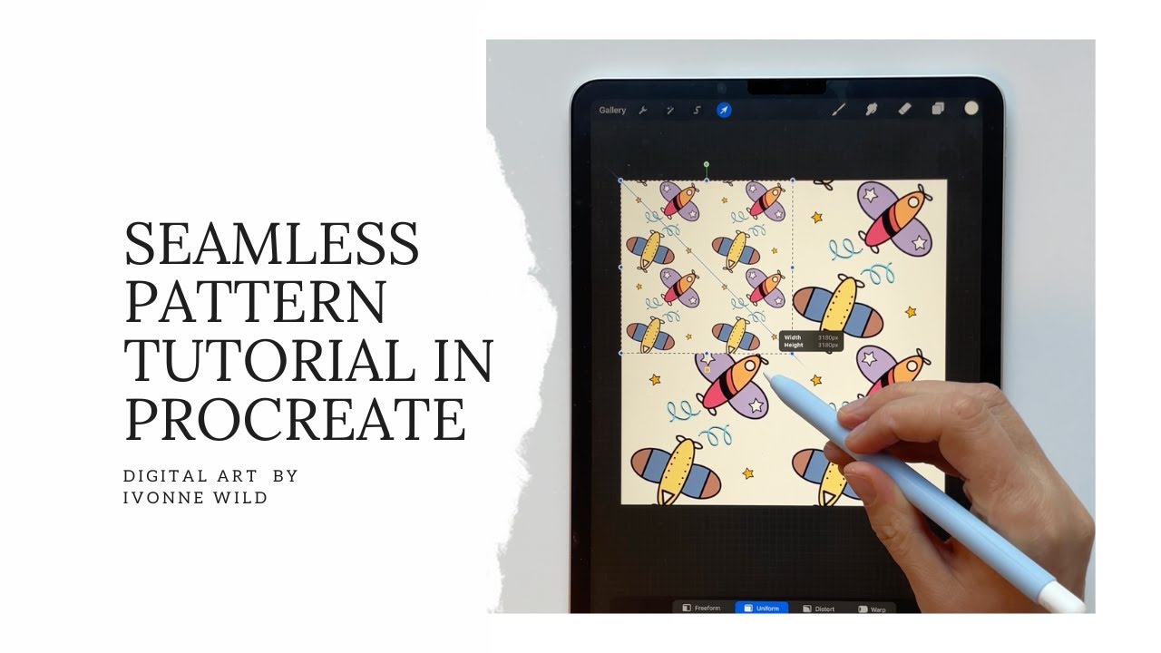 Easy seamless pattern tutorial #procreate #digitalart #art #tutorial #ipad #drawing