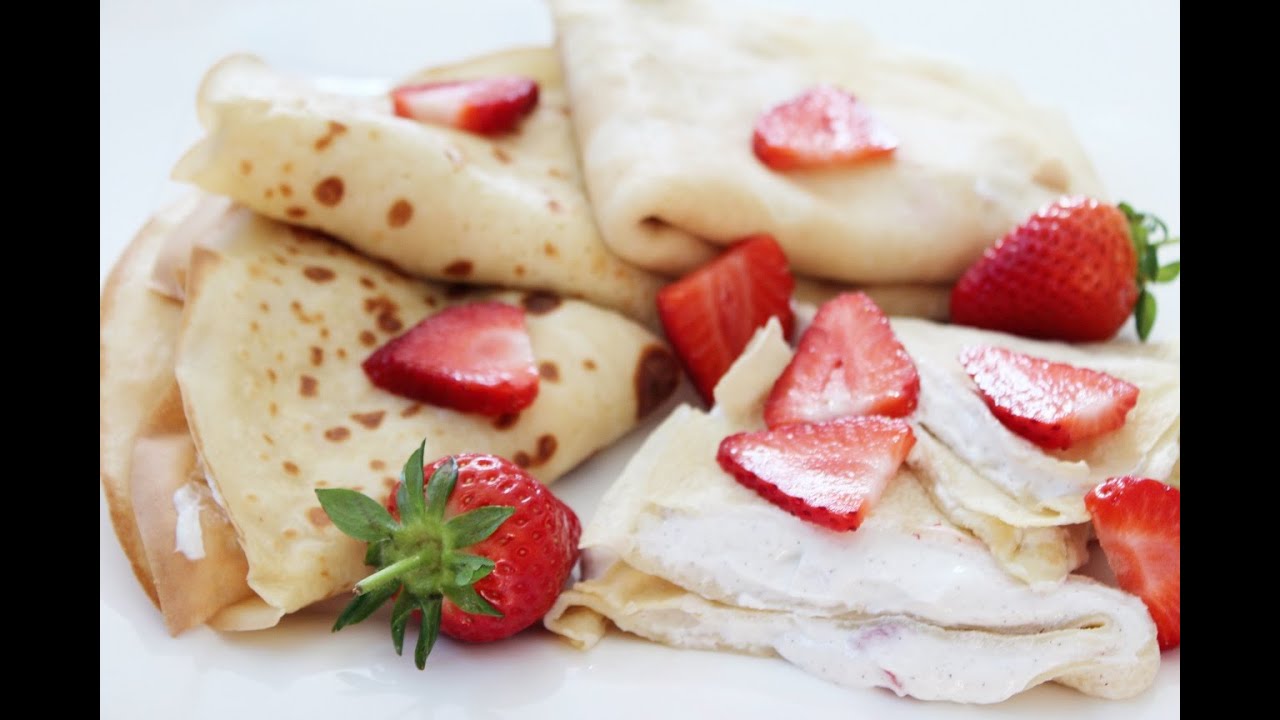 LOW FAT| Pfannkuchen mit Erdbeerencreme Frühstück | Muskelaufbau schnell zubereitet