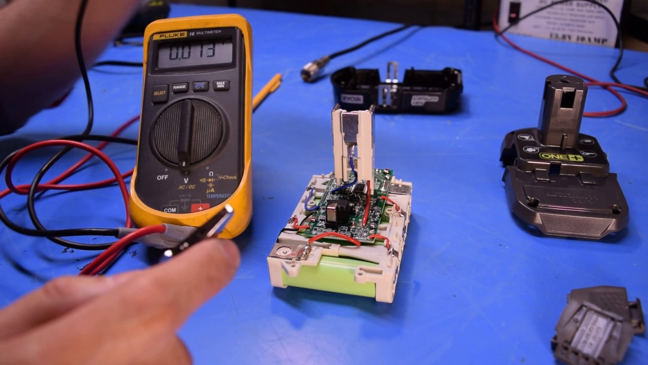 Ремонт литий-ионного аккумулятора Ryobi One+ P102