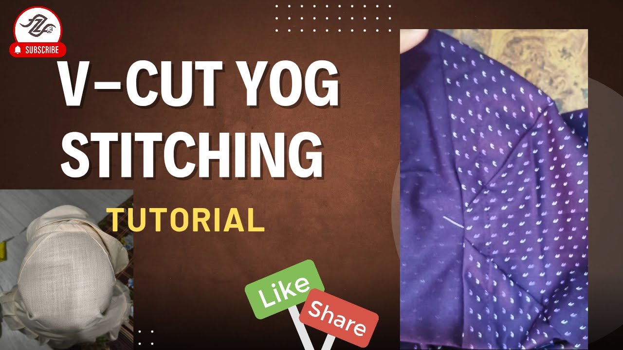 V-CUT YOG(pardi)/simple yog ane rida ni pardi stitching kai tarah karae #ridar_video