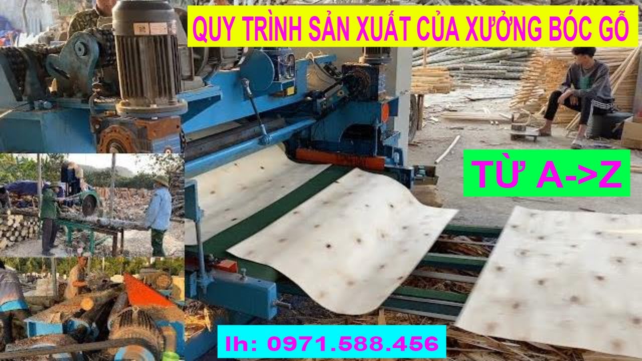 Quy trình sản xuất của xưởng bóc gỗ điện tử từ A đến Z