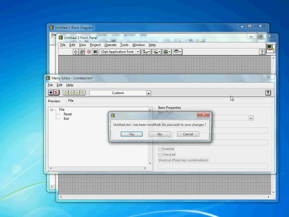LabVIEW UI Tips - Customize the Run Time Menu