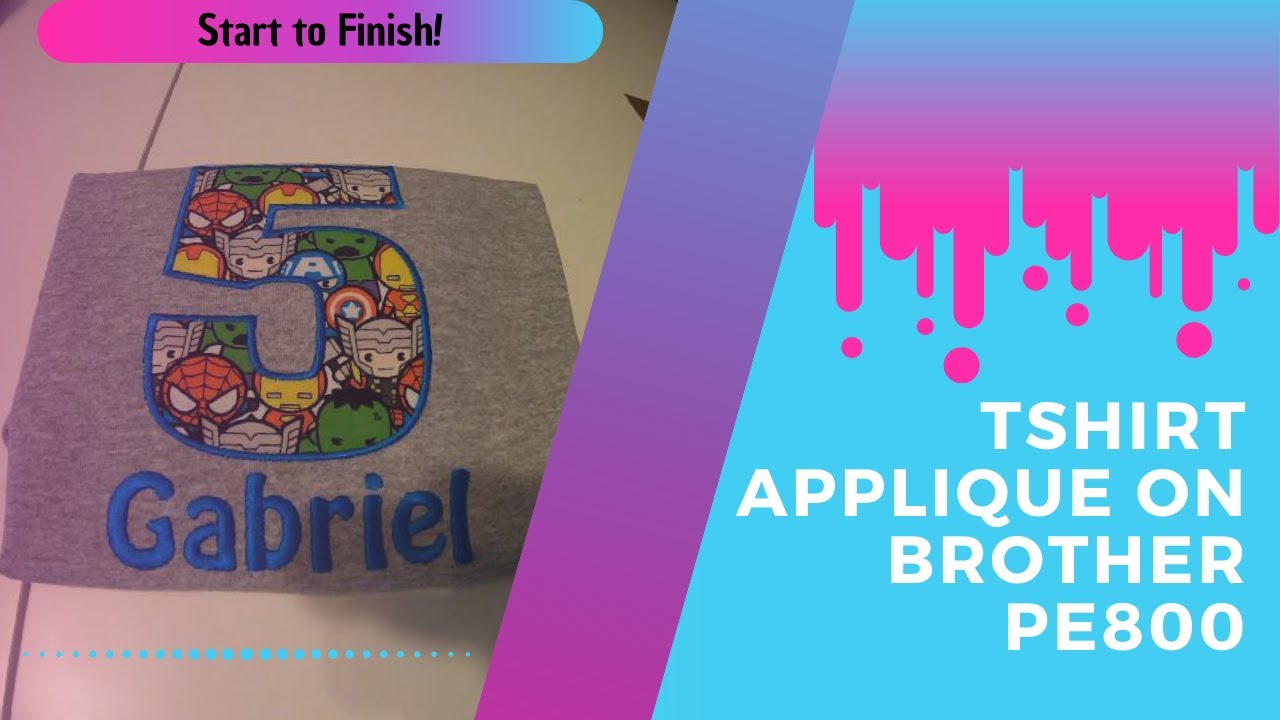 T-shirt Applique on Brother PE800