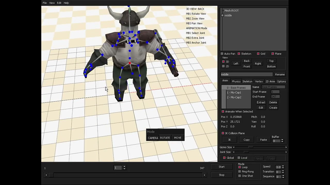 PaceMaker Skeletal Animation Tool - Blitz3D