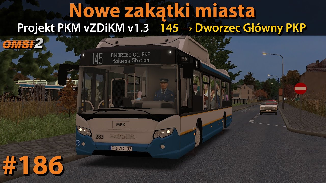 OMSI 2 #186: Nowe zakątki miasta | Projekt PKM vZDiKM v1.3 - 🚍145 | Scania Citywide CNG