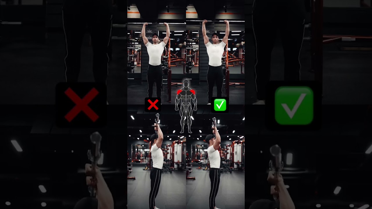STOP ❌ doing military press like this! #shorts #gym