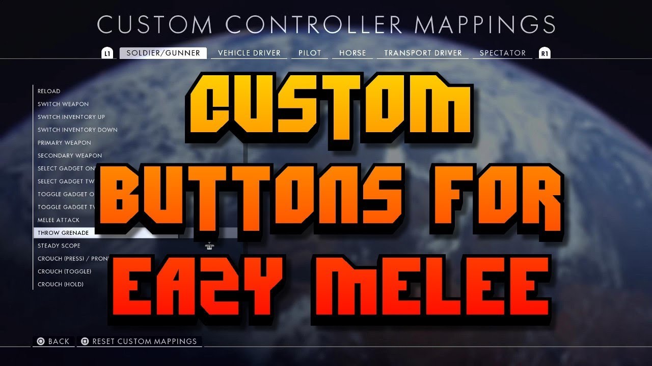 Custom Button Mapping for EAZY MELEE! | Battlefield Tutorial | BF1 Explained