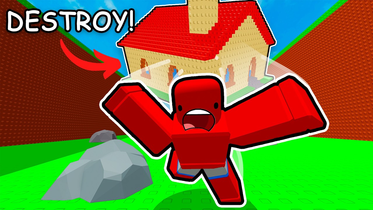 Building HOUSES to DESTROY them in Roblox!