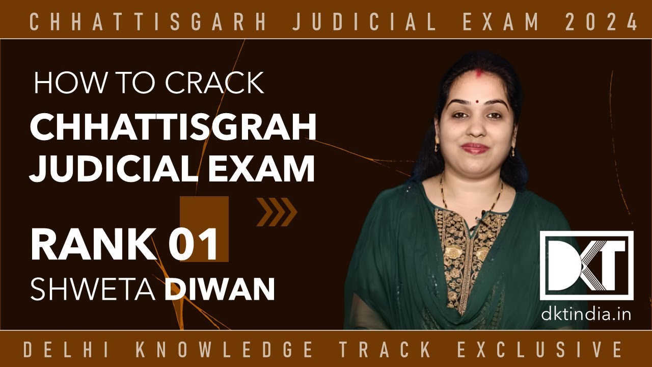 Rank 1, Chhattisgarh Judicial Exam 2024 | Strategy To Crack CGPSC Judicial Exam | By Shweta Diwan