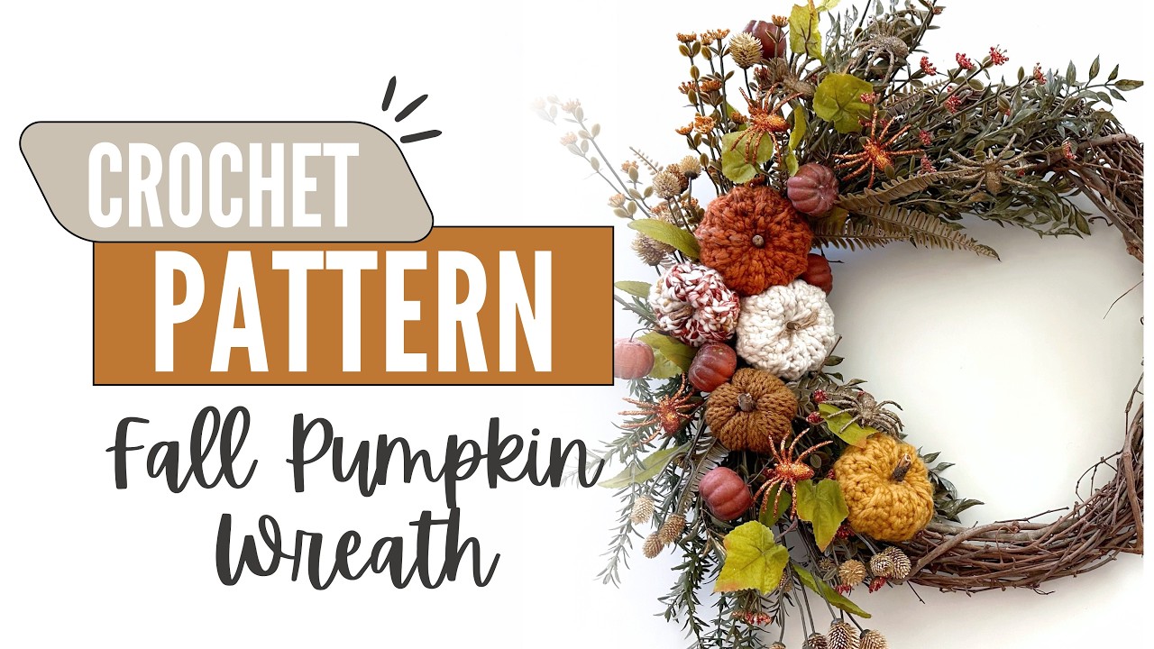 How To Make An Easy Fall Crochet Pumpkin Wreath