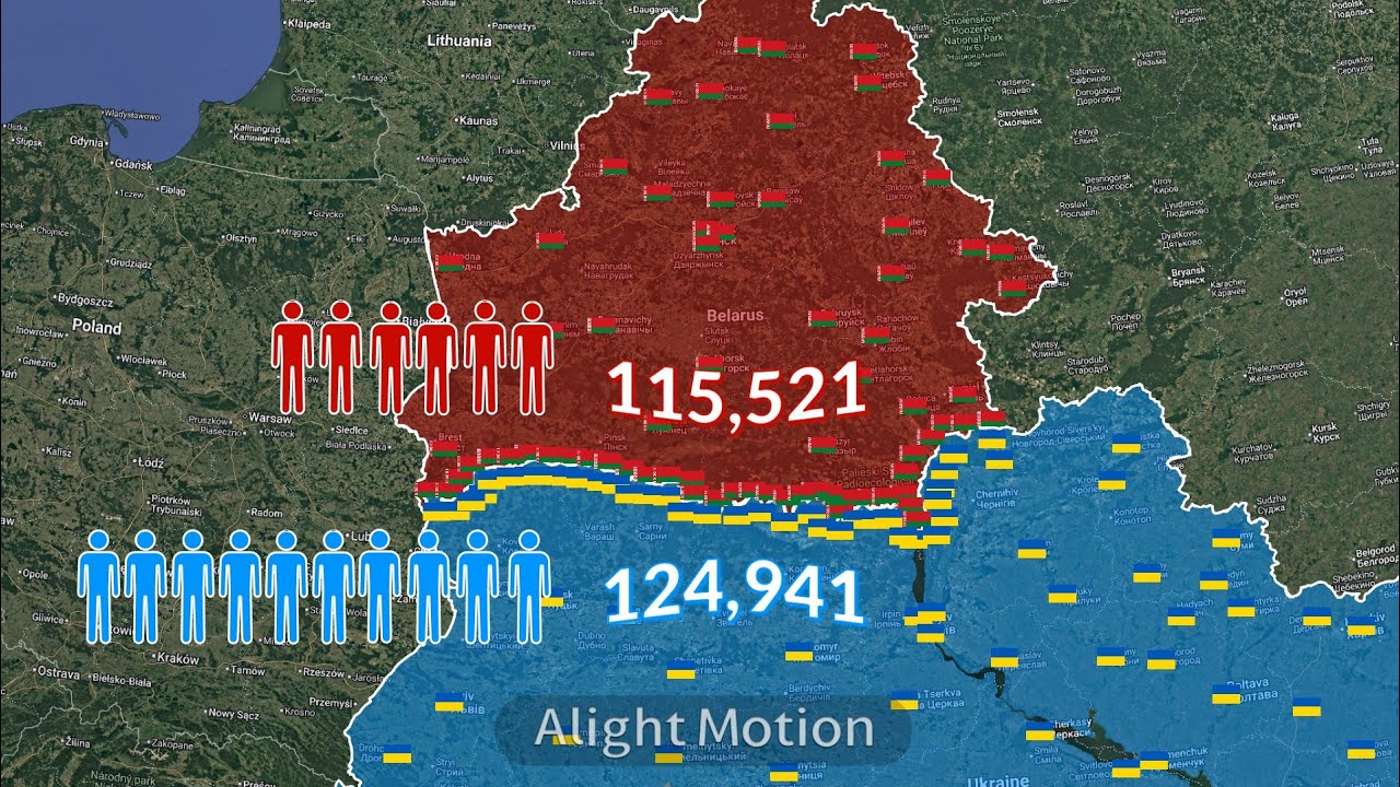 Ukraine vs Belarus using Google Earth (Only Fiction!!!)