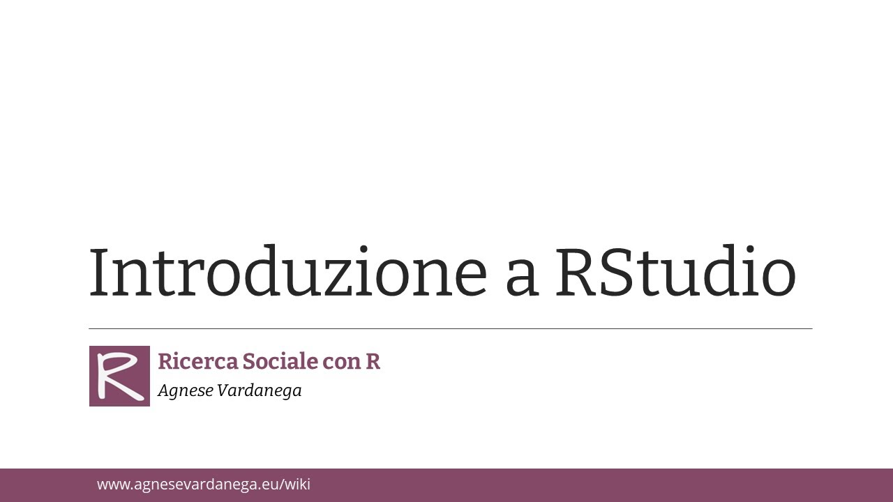 Introduzione a RStudio