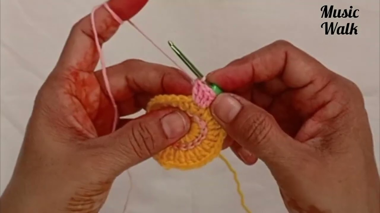 How to Crochet a beautiful Coaster | Matching family | Walk 