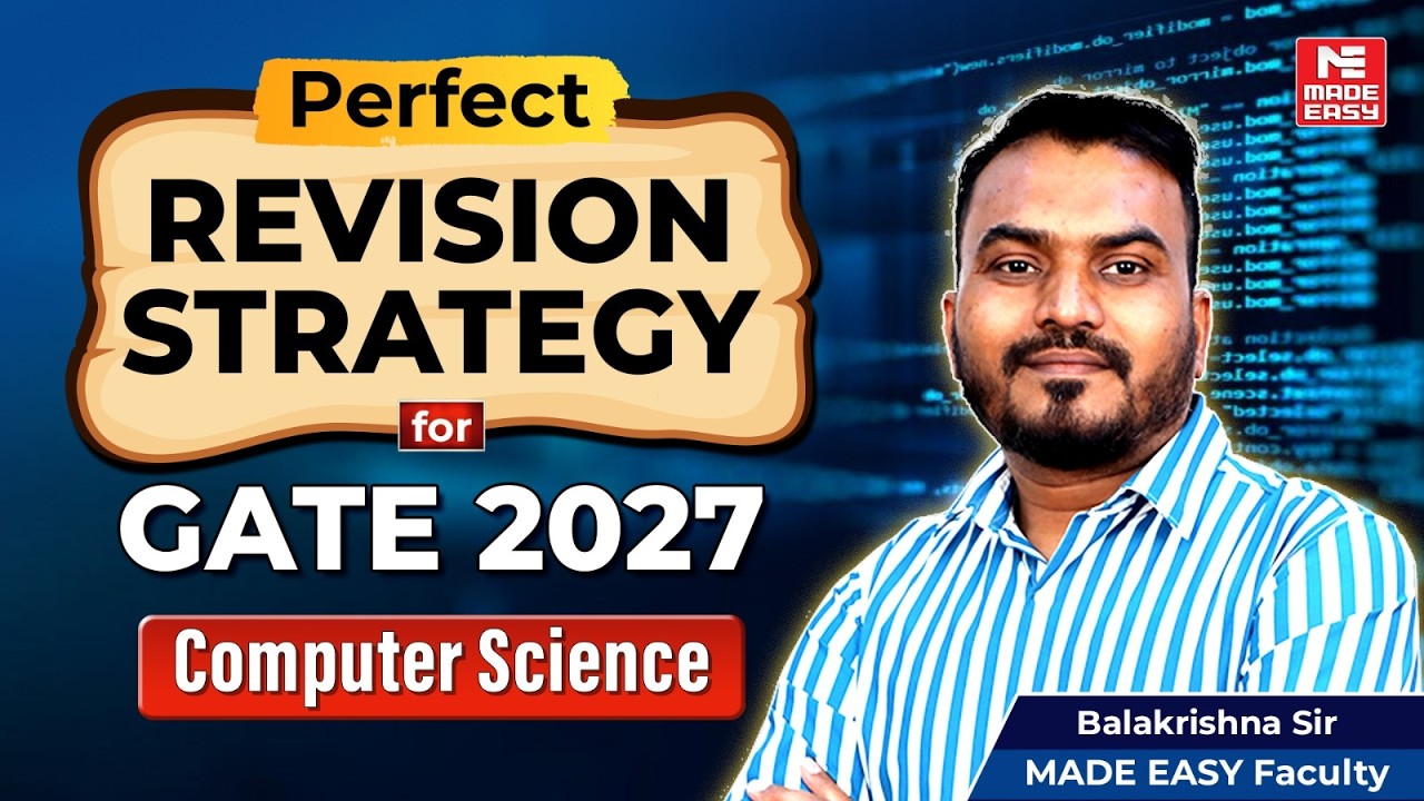 Complete GATE CSE Revision Plan 2027 | Notes, PYQs, Workbook & Error Notebook Strategy!