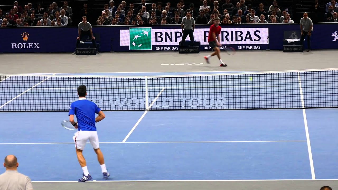Novak Djokovic vs Gilles Simon - Court Level View HD