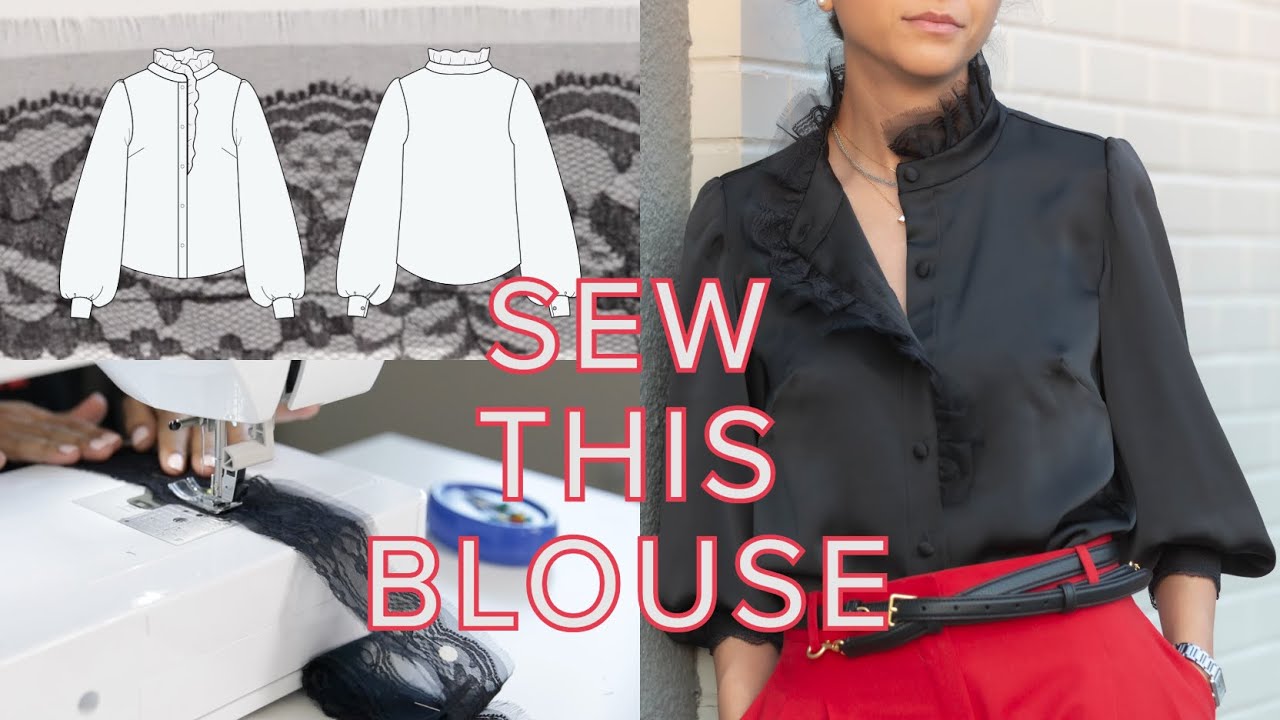 Sew a blouse with ruffles | with pdf pattern