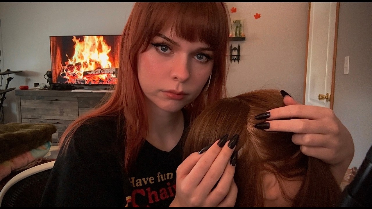 ASMR Girl Who Is OBSESSED With You Checks Your Scalp (I Have a Crush on You)Hair Massage and Parting