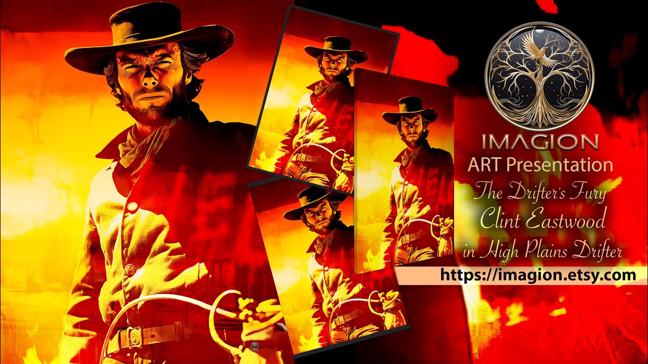 The Drifter's Fury | Clint Eastwood in High Plains Drifter | Vengeance | Wild West Art, Cowboy Art