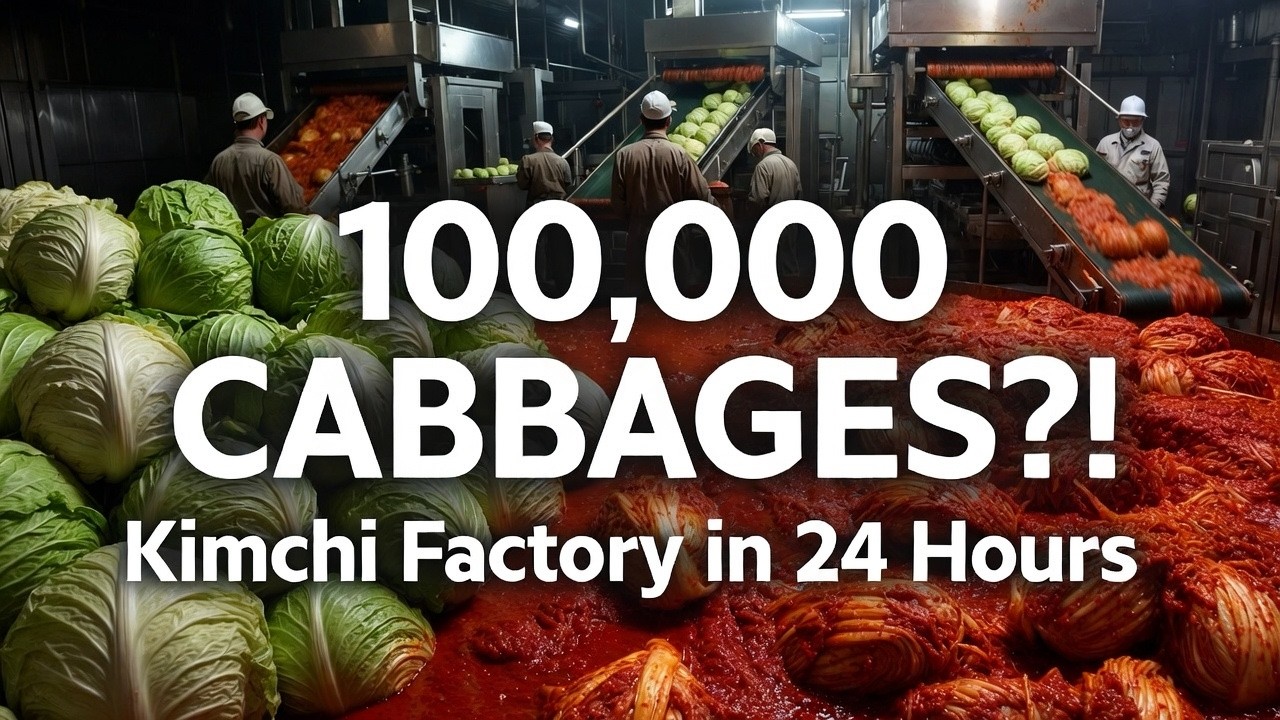 100,000 Cabbages in 24 Hours! Inside a Fully Automated Kimchi Factory