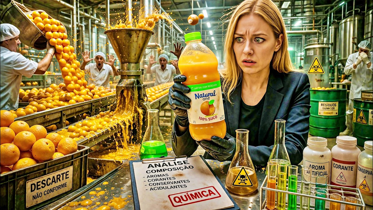 SUCO DE LARANJA COMO É FEITO NO PROCESSO INDUSTRIAL