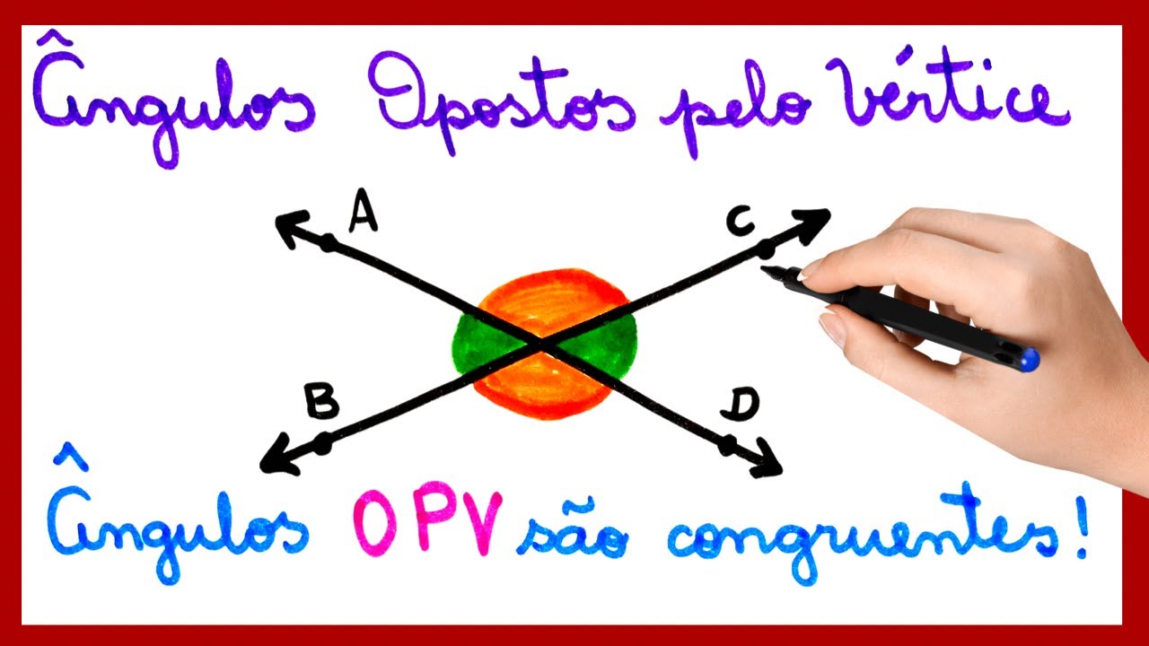 ÂNGULOS OPOSTOS PELO VÉRTICE.