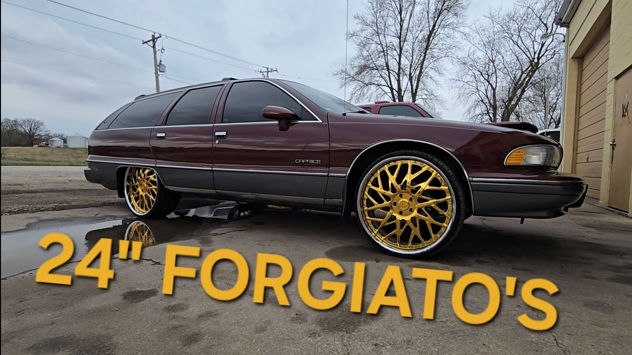 I put in a Limited Slip Diff then bolted up FORGIATO WHEELS on the LS swapped Caprice Wagon!!