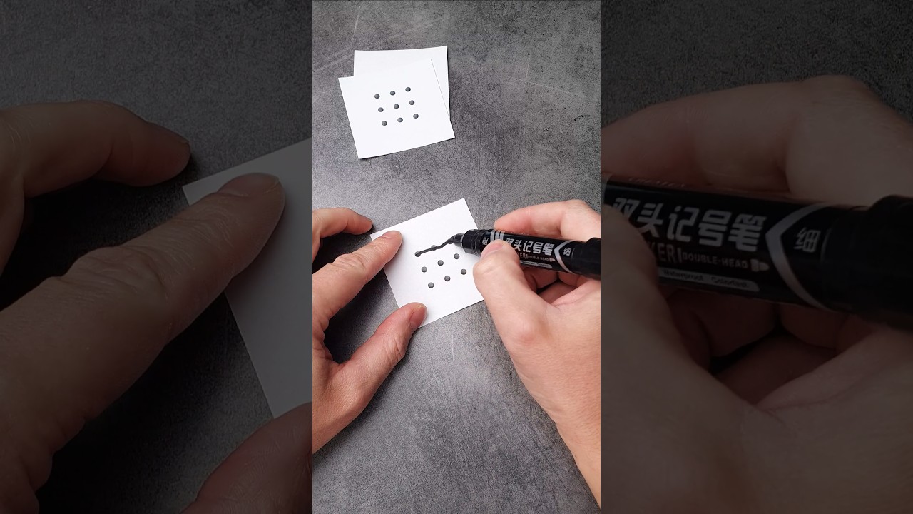 Connect All 9 Dots Using 4 Straight Lines #riddle #brainteaser #dot