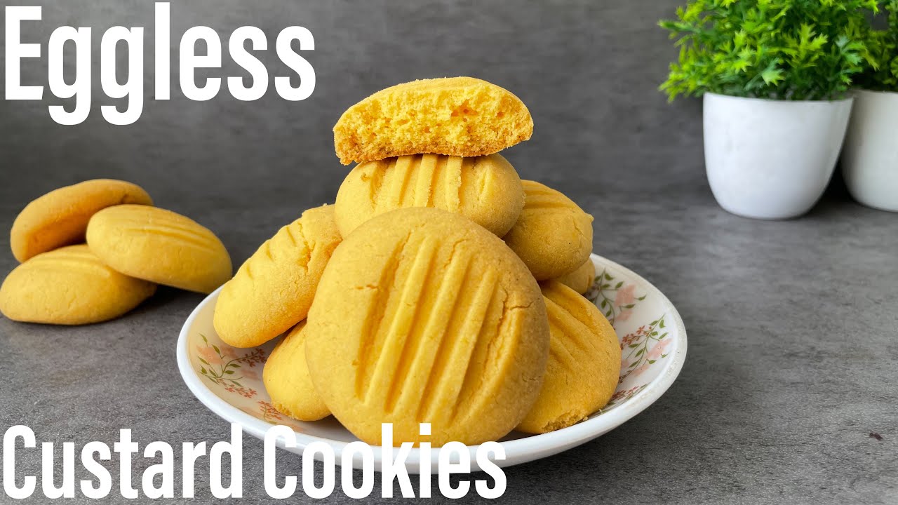 Eggless Custard Cookies | Custard Cookie Recipe | Eggless Cookies | Bakery Style Cookies |Best Bites