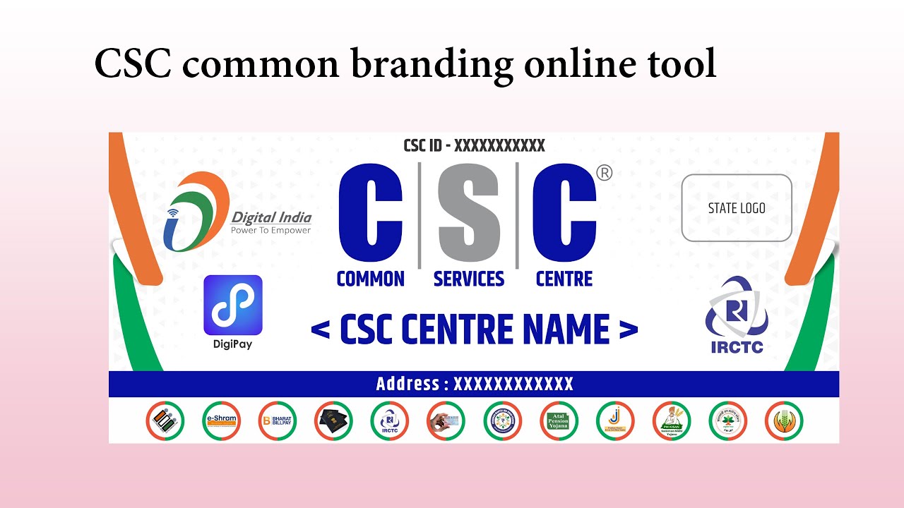 CSC Banner Design Online | Complete Tutorial | Common Branding Csc