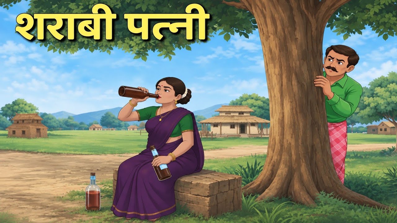 शराबी पत्नी | sharabi patni | hindi moral kahani | cartoon kahani | Hindi stories 