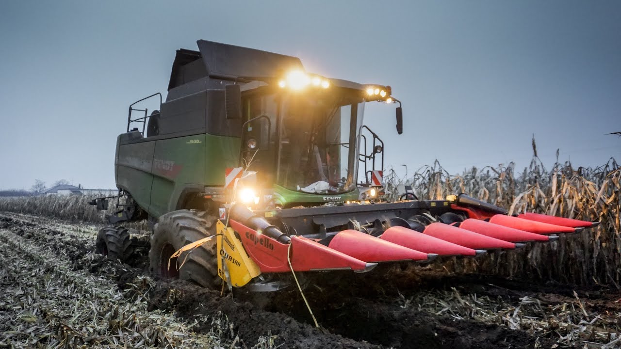 🇵🇱Fendt w Bagnie!🔥John Deere Bokiem!🔥Ekstremalne Warunki 2025🔥Koszenie Kukurydzy na Ziarno✔UR Magrol